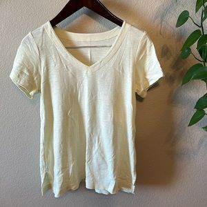 JJill Pima Slub Knit V-neck tee